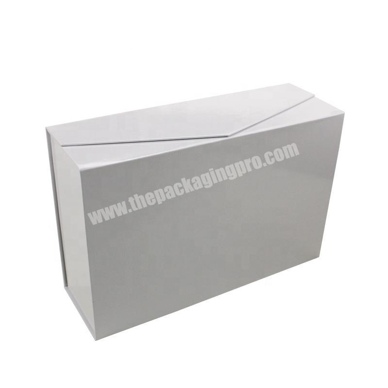 Wholesale Supplier Custom Logo Printed Small Folding Magnetic Foldable Storage Luxury Clothing Packaging product Box Fold Flat