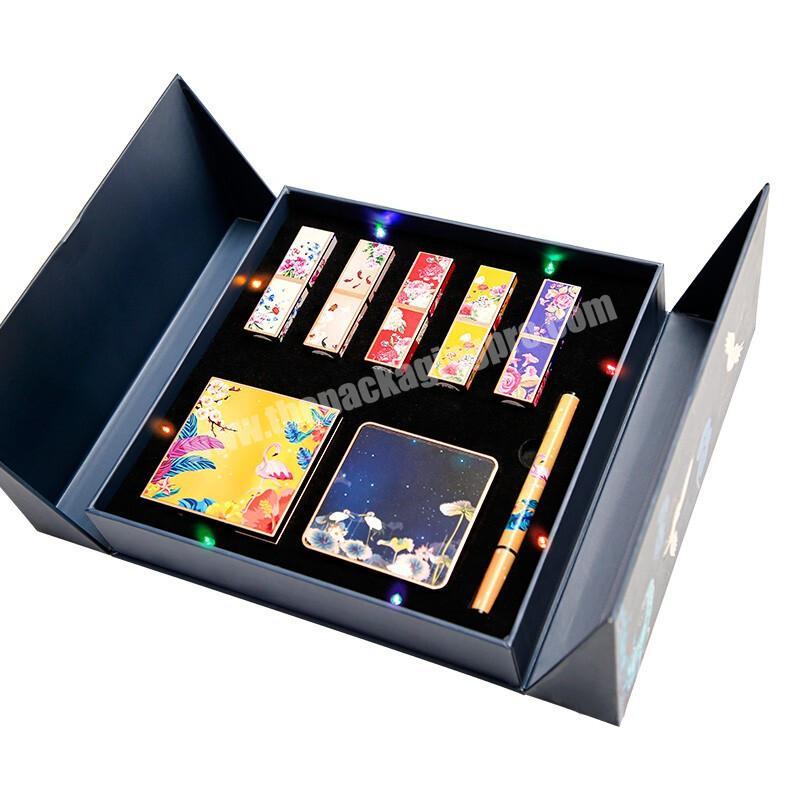Wholesale Top sale Special Valentine Double Flip-open Cosmetic Gift Packing Box for Lip Stick Suit