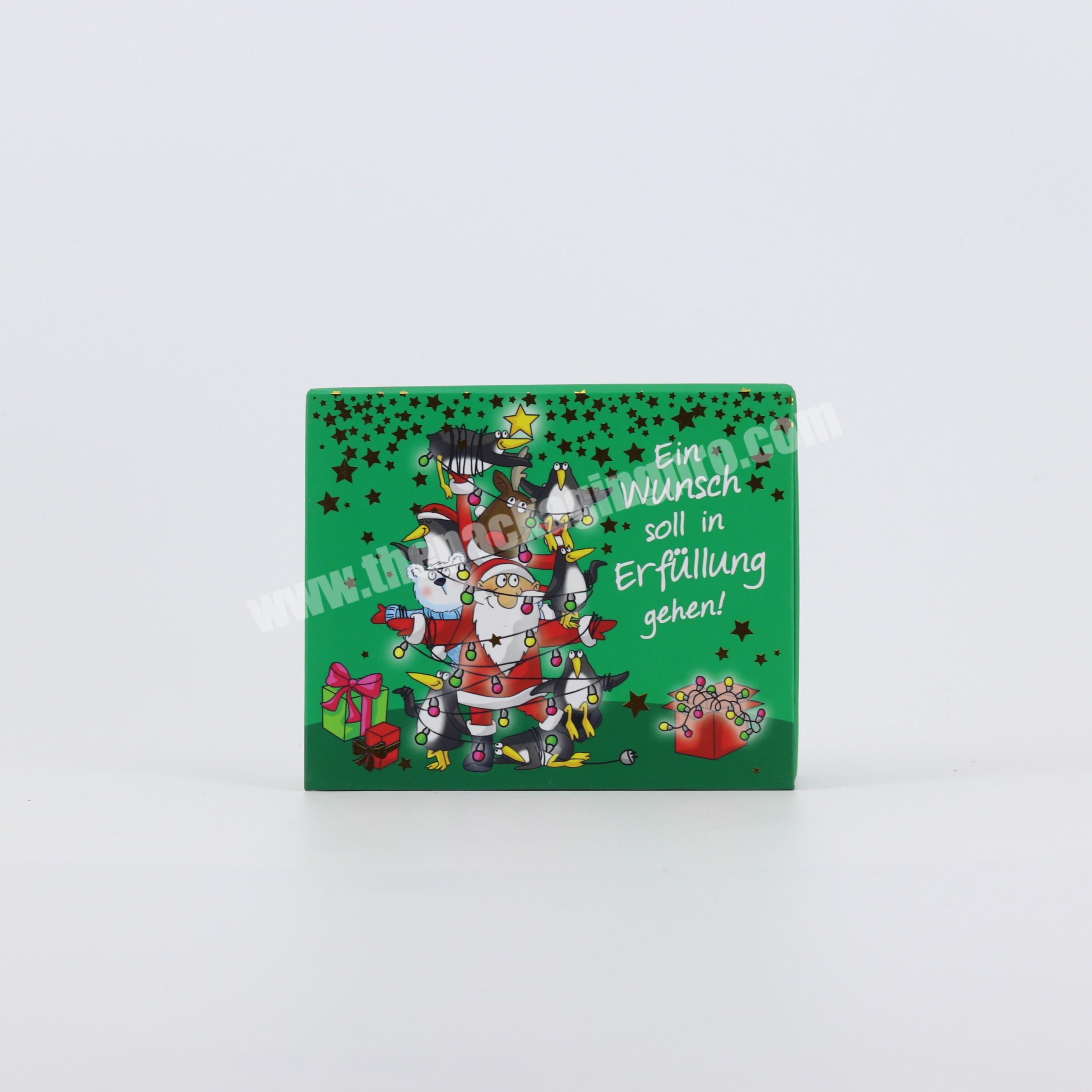 Wholesale Unique Printed Customer's Artwork Boxes Magnetic Christmas Gold Stamp Packing Box With Logo As For Gift