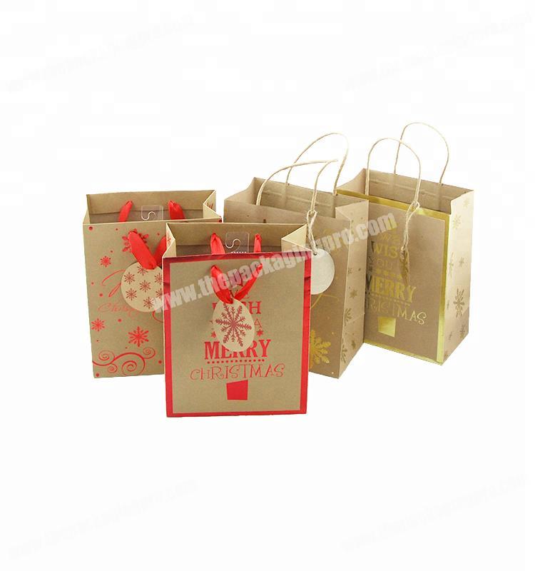 Wholesale wedding gift paper bag with matt lamination red color handles bags