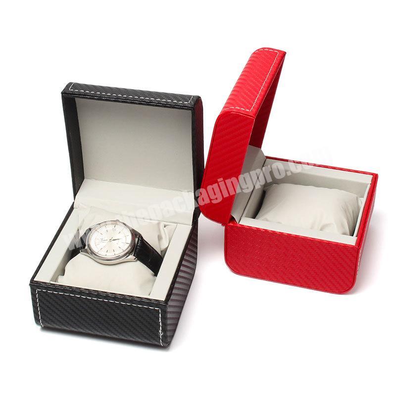 Wholesale Women Wrist Black Watch Package Gift Box Luxury PU Leather Classic Watch Display Boxes For Men