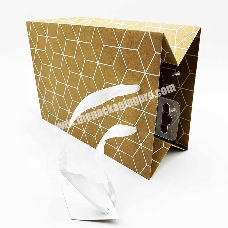 Wholesales Custom High Quality Printed Packaging Brown Kraft Paper Gift Bags With Handles