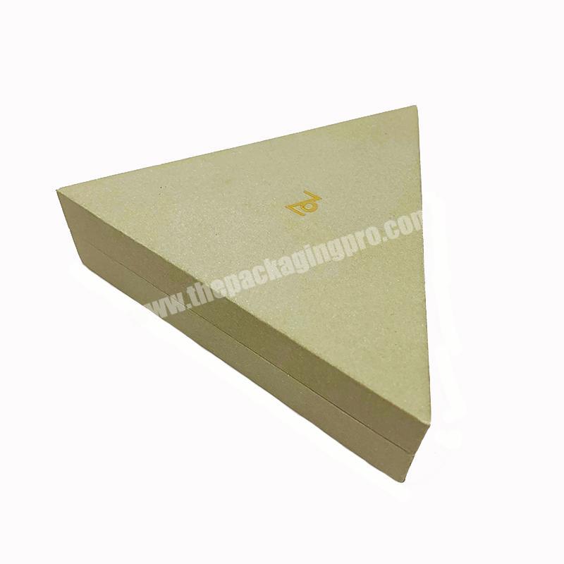 Wholesales Custom Luxury Gold Logo Jewelry Packaging Paper Triangle Cardboard Gift Box For Ring Earring Packaging