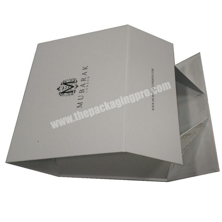 Whosale custom book shape empty foldable magnetic luxury rigid box
