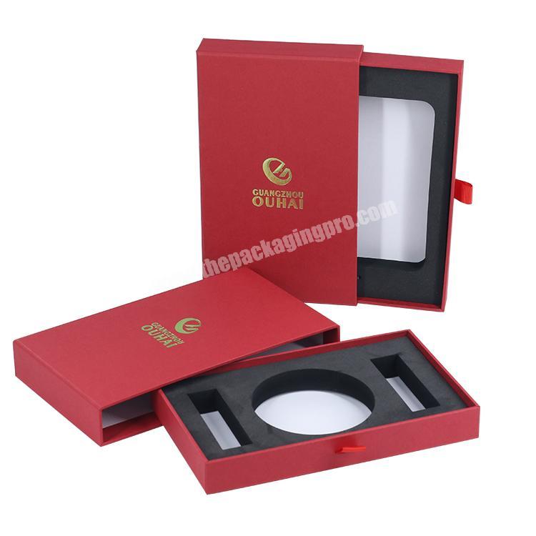 Whosale logo custom rigid cardboard storage paper box for 3C accessories packaging