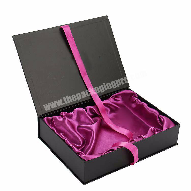 Wig Hand Made Ribbon Packaging Boxes with Logo Folding Paper Boxes Hair Extension Packaging Box