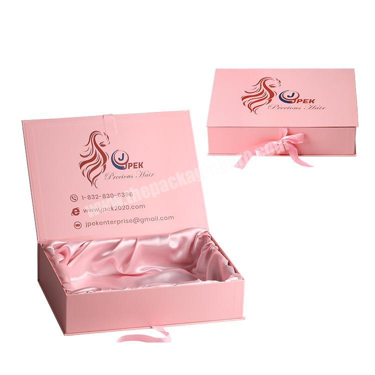 Wig Packaging Box Hair Weave Packaging Gold Foil Magnetic Watch Strip Box Gift Boxes