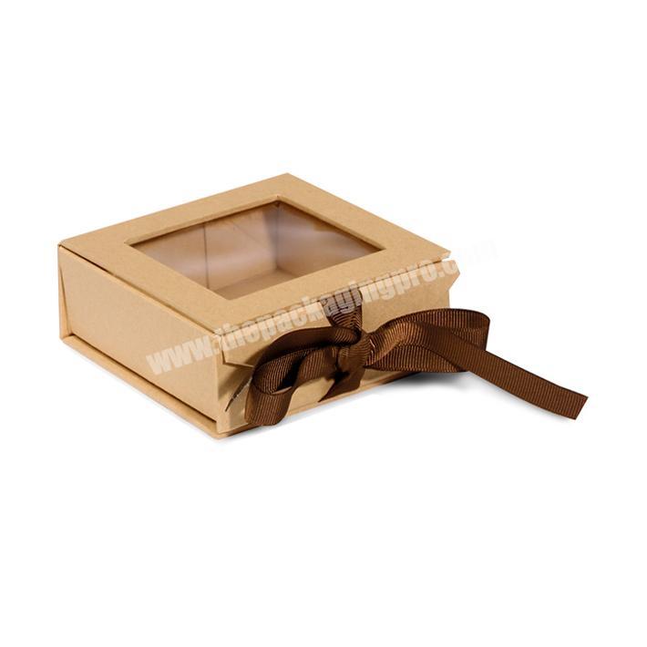 With clear pvc window magnetic folding gift paper boxes