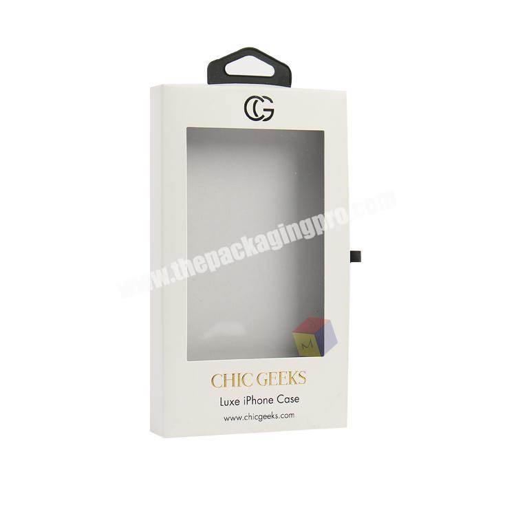 with clear window hight quality paper box package for phone case