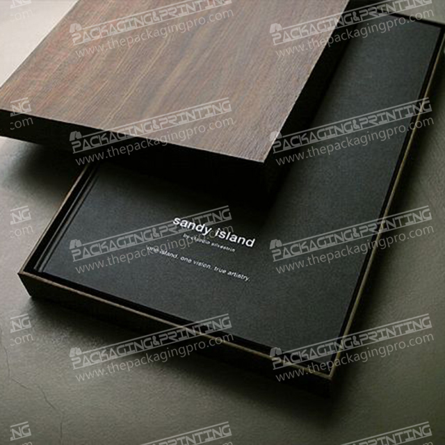 Wooden Stripe Notebook Packaging Box