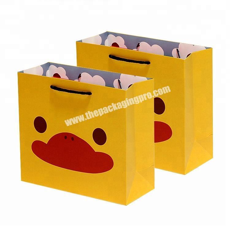 Yellow Duck Paper Bag, Paper Bag With Printing, Paper Bag For Gift Packing