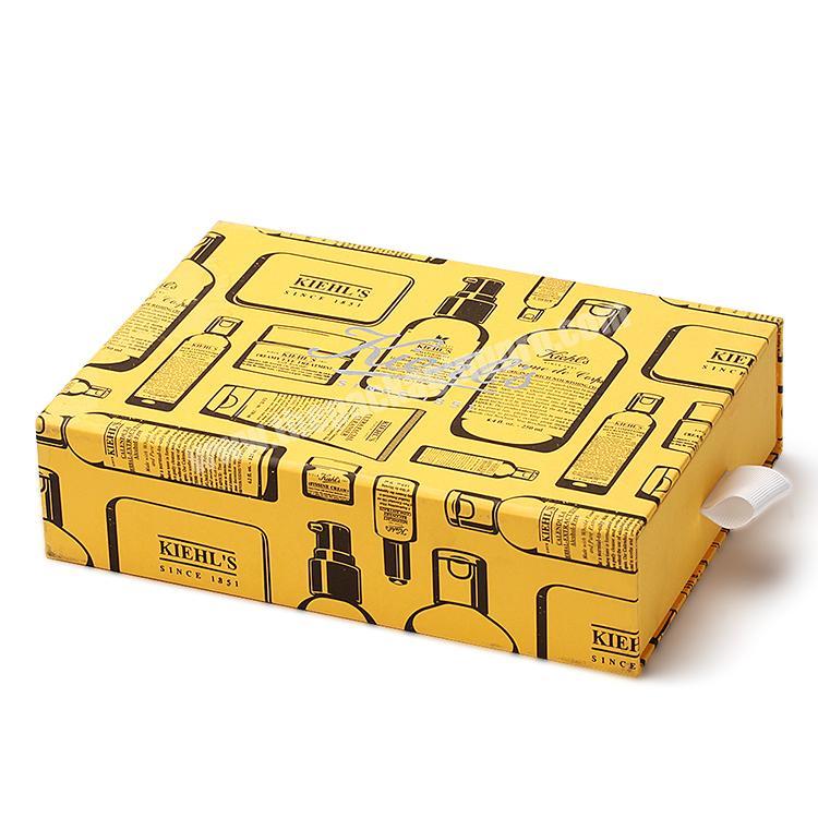 yellow gift drawer box packaging