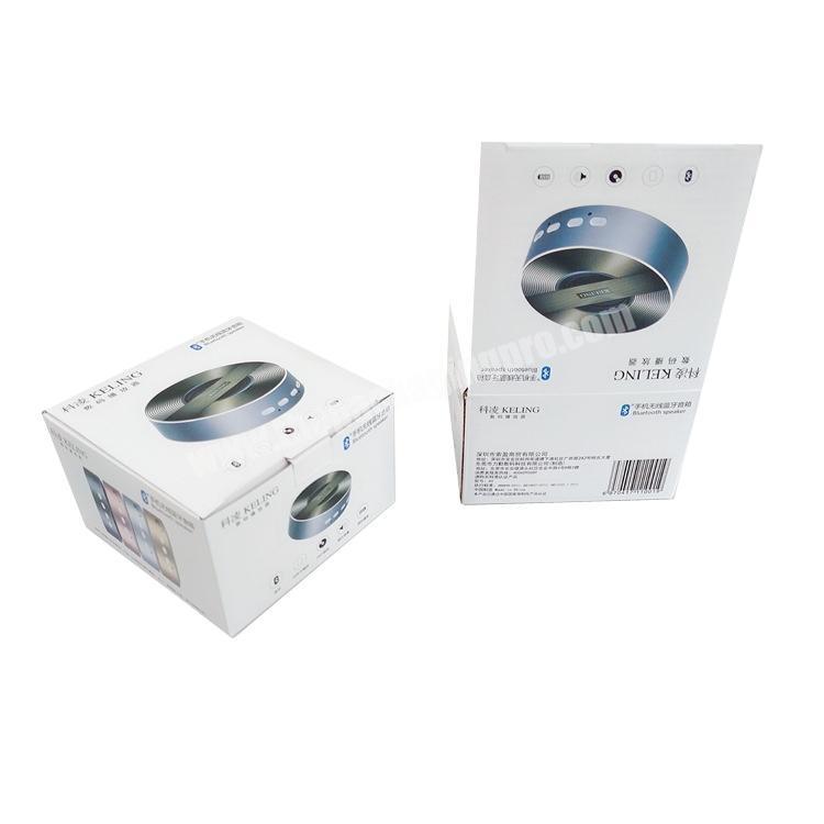Yiwu factory custom mini speaker packaging box digital product packaging carton printing matte treatment