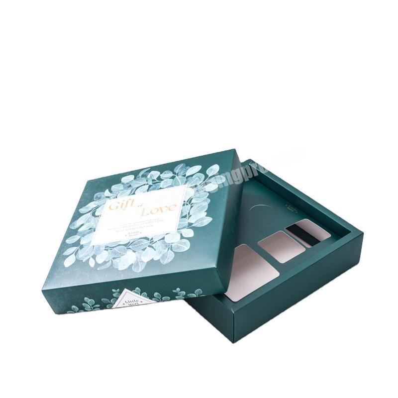 Yiwu factory customized upper and lower cover lifting packaging box with paper card inner support full color printing packaging
