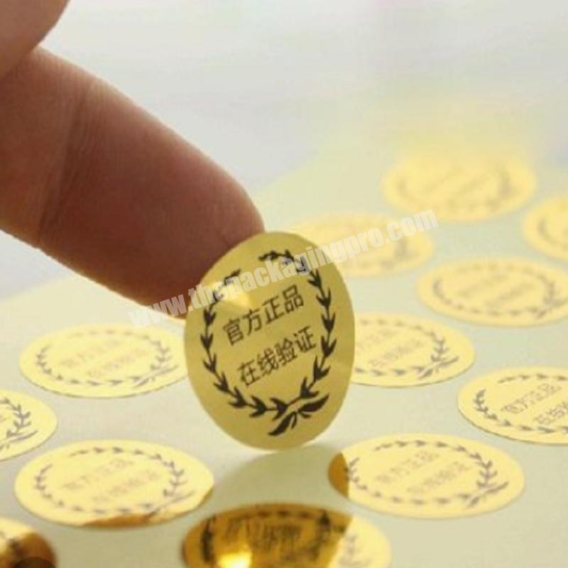 Luxury Gold Foil Adhesive Packaging Custom Printed Logo Transparent Sticker  - China Sticker, Transparent Sticker