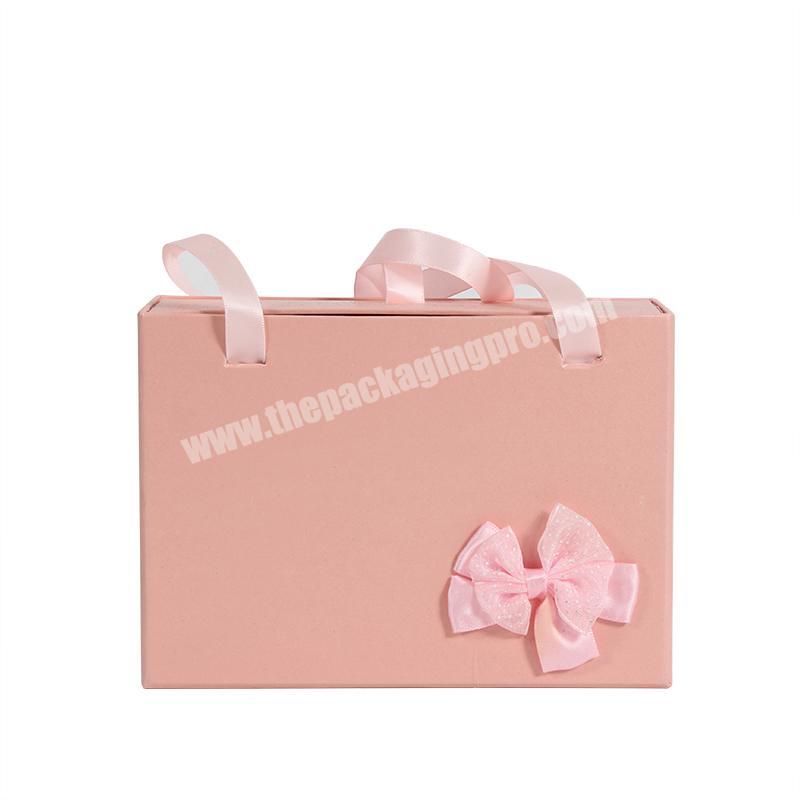 Yongjin Custom Size Accepted Pink Grey Rigid Hard Paper Drawer Gift Box