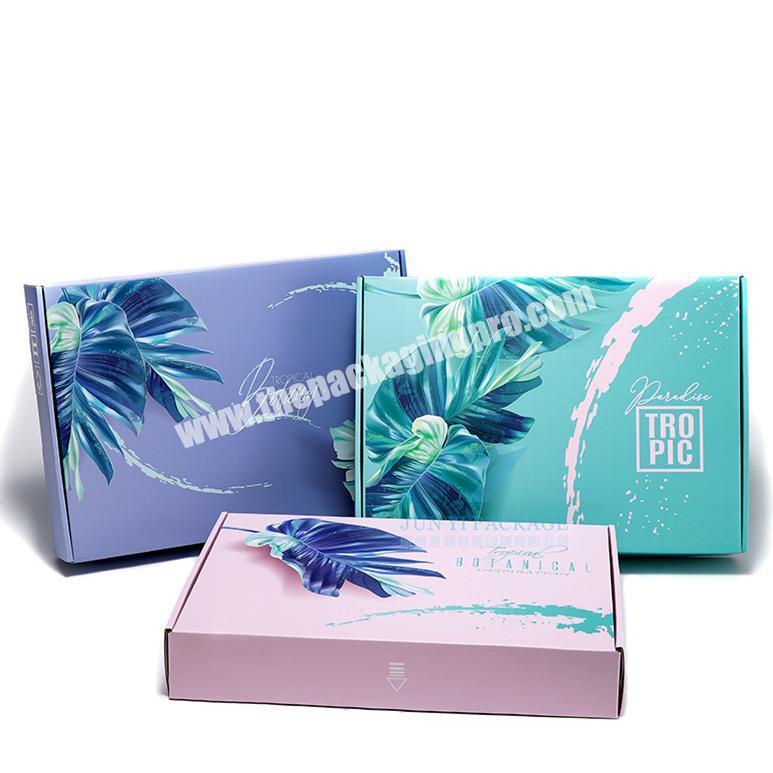 Yongjin Gift box packaging luxury garment hair bundle packaging corrugated glossy cardboard hard carton box