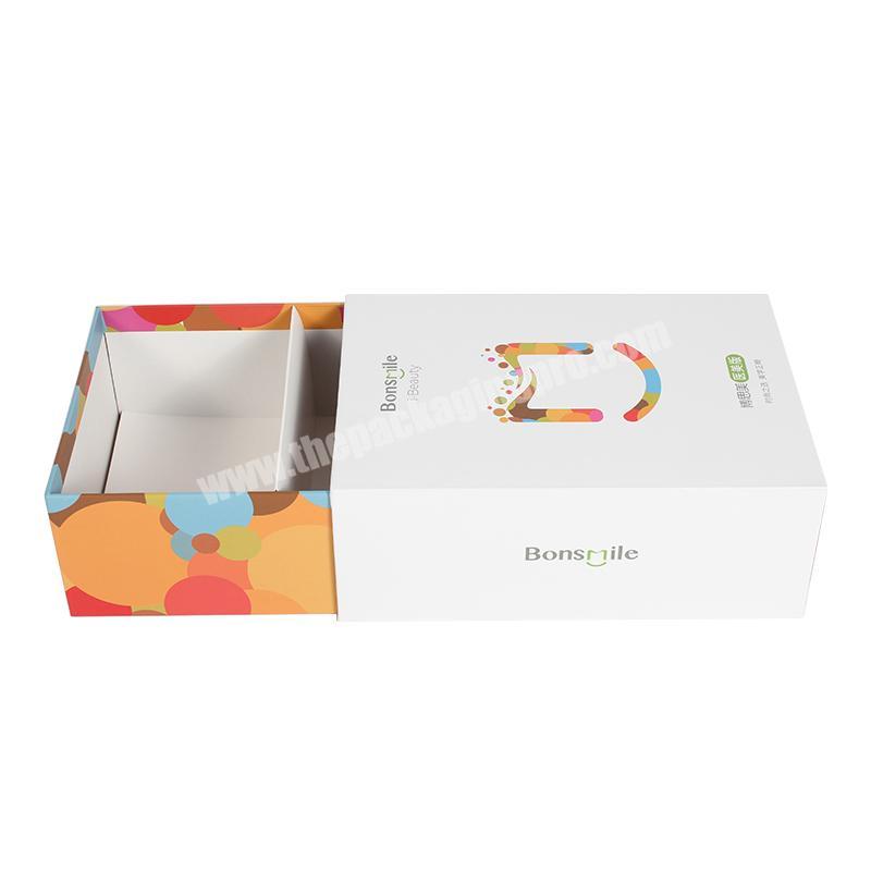 Yongjin wholesale custom logo printed paper gift packaging sliding drawer box