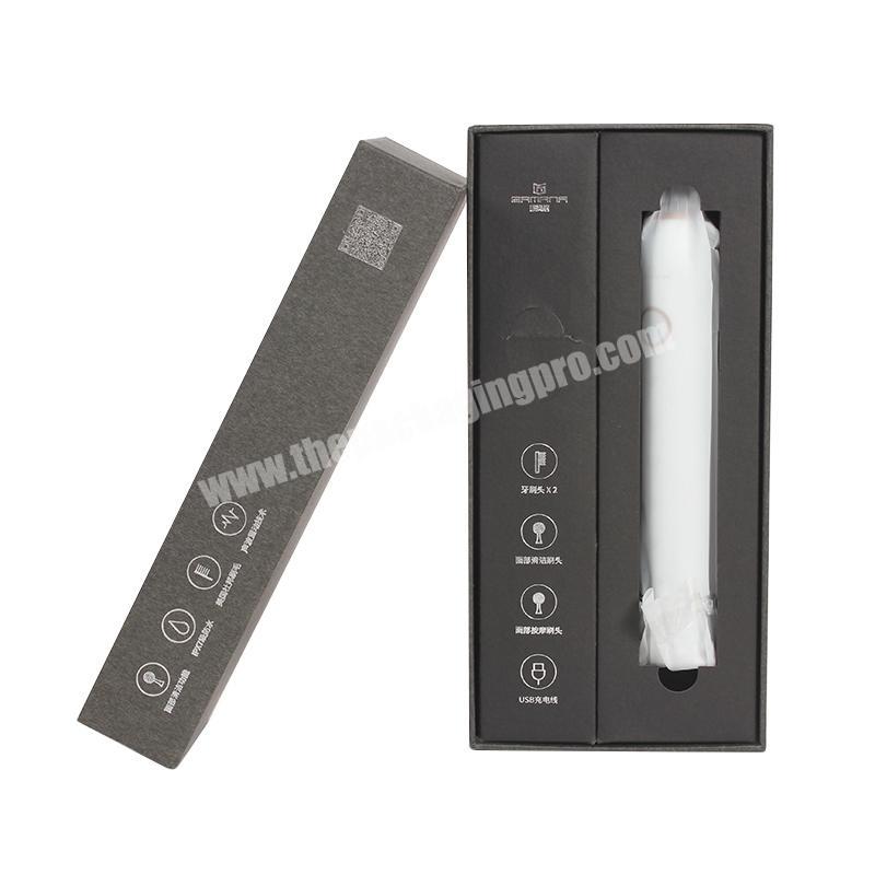 Yongjin Wholesale Custom Printed Black Rigid Paper Box Makeup Teeth Brush Set Packaging Box