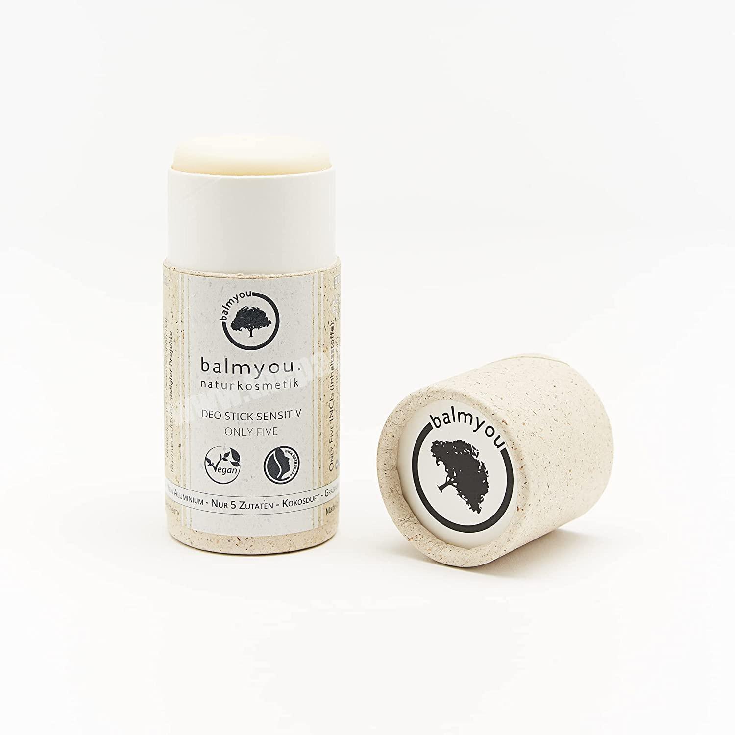 100% Biodegradable Push Up Cardboard Packaging Brown Kraft Lip Balm Paper Tube