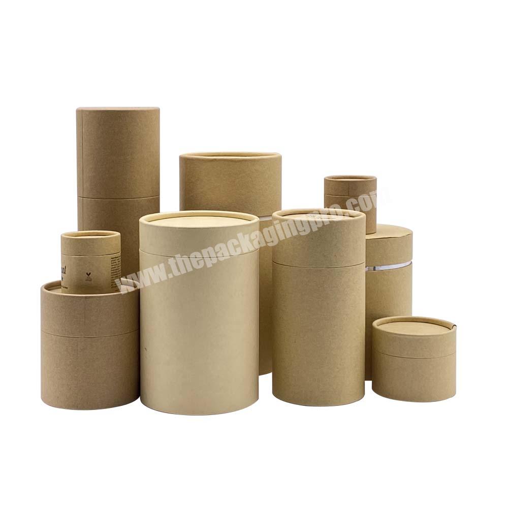 100% Eco Friendly Empty Kraft Round Biodegradable Cardboard Paper Tube Container Packaging
