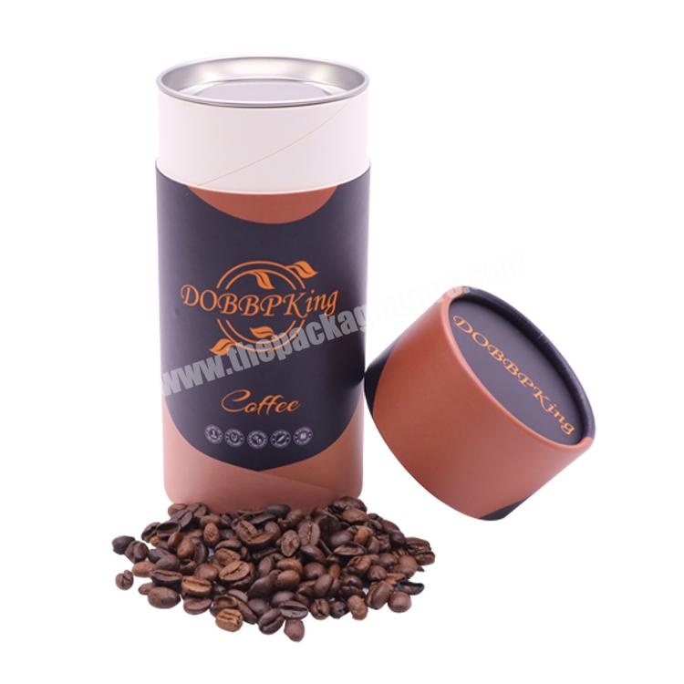 100% Recyclable Cardboard Emballage Alimentaire Tea Coffee Cylinder En Papie Packaging Wholesale Kraft Paper Tube Round Tube