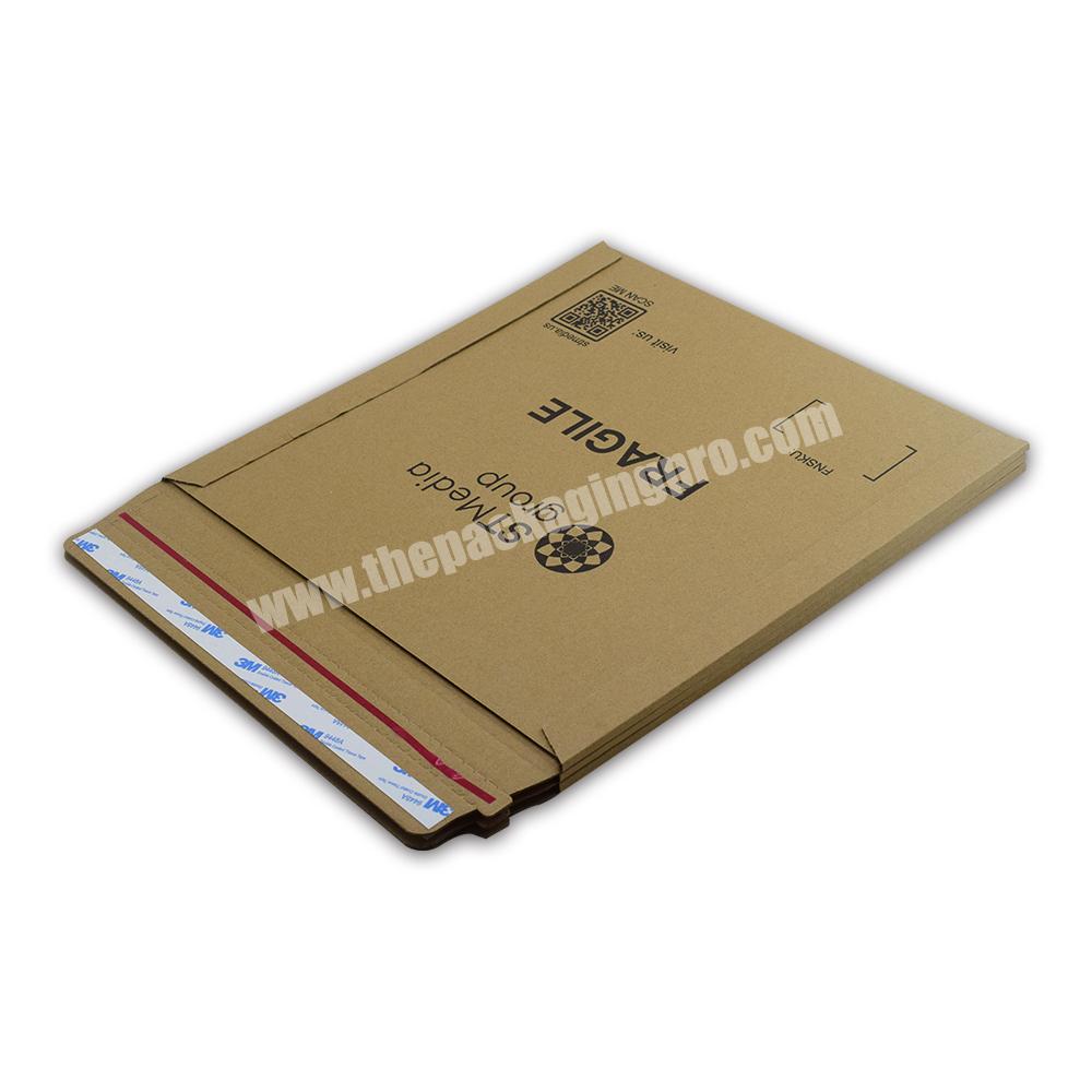 100% Recyclable Self Seal Recycled Kraft Paper Mailer Envelop Corrugated Paper Padded Cushion Packaging Envelope