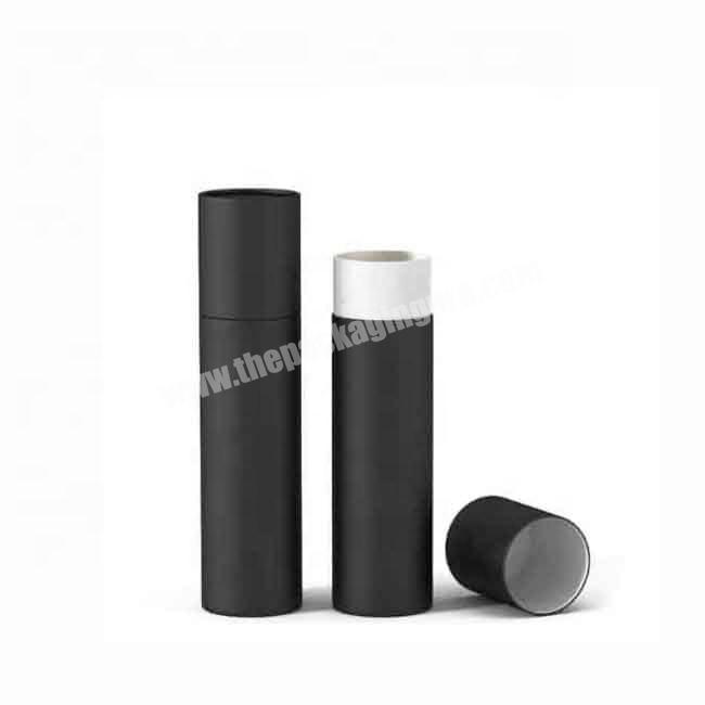 2oz Biodegradable printing round container blank push up paper  tube packaging for lip balm