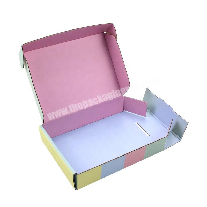 5 Colors Custom Print Logo 3 Ply Corrugated Mailer Box Fit T Shirt shipping package custom logo Boxes For Clothing