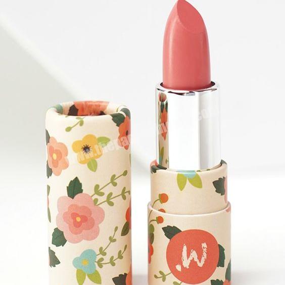 50g Eco friendly custom cardboard twist up cosmetic paper lipstick tube container packaging