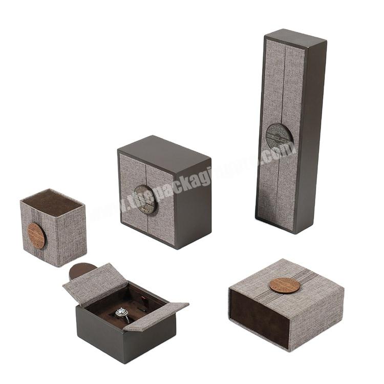 Asian Jewel Box Manufacturer Wholesale Custom Luxury Velvet Cardboard Paper Jewelry Packaging Box with Logo