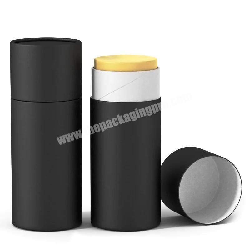 Biodegradable  Eco Friendly 0.15OZ -4OZ  Cosmetic Writing Paper Cardboard Push up Deodorant Stick Paper Tube Packaging