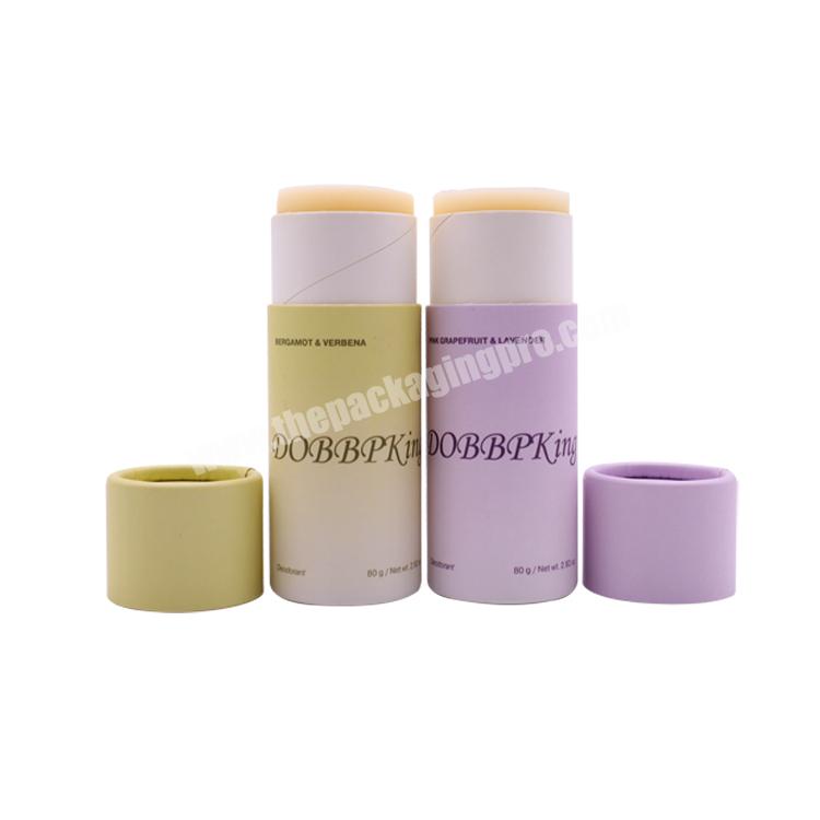Biodegradable 0.3Oz Lip Balm Paper Cardboard Tube Carton Deodorant Containers Packaging