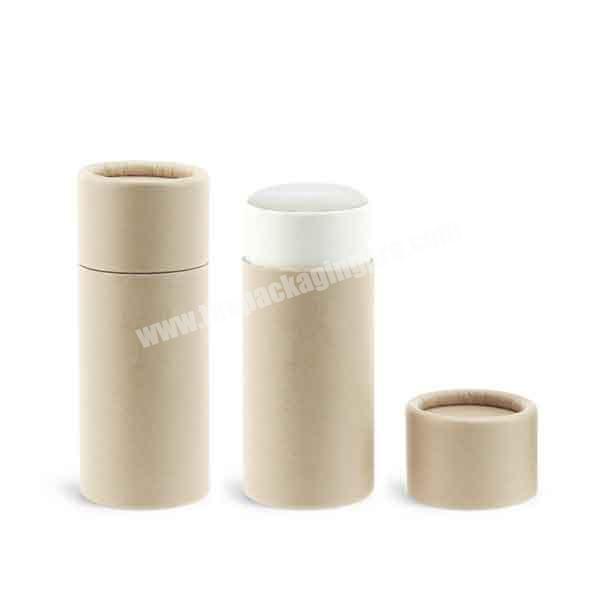 Biodegradable 0.3oz 1oz 1.5oz compostable lip balm waterproof kraft paper tube packaging cardboard deodorant stick container