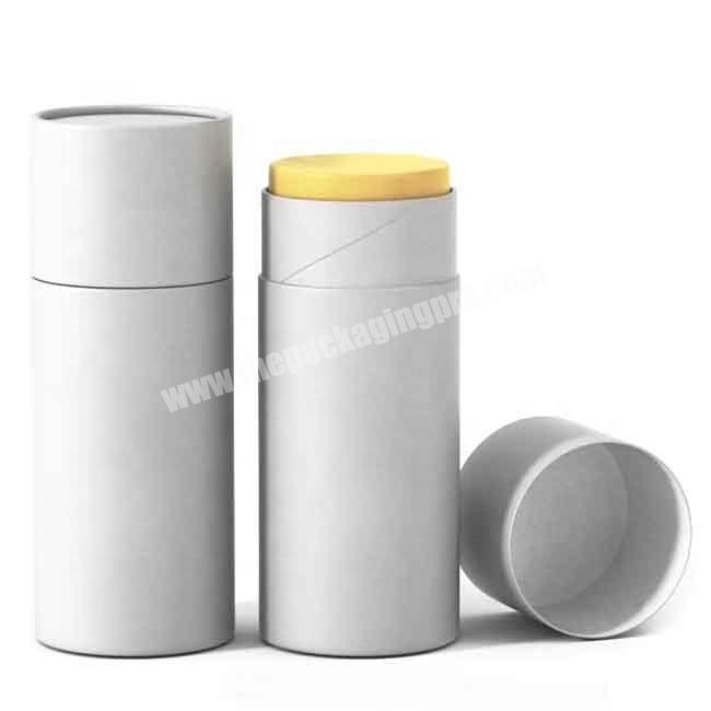 Biodegradable 15ml deodorant stick packaging lip balm cosmetic container paper tubes