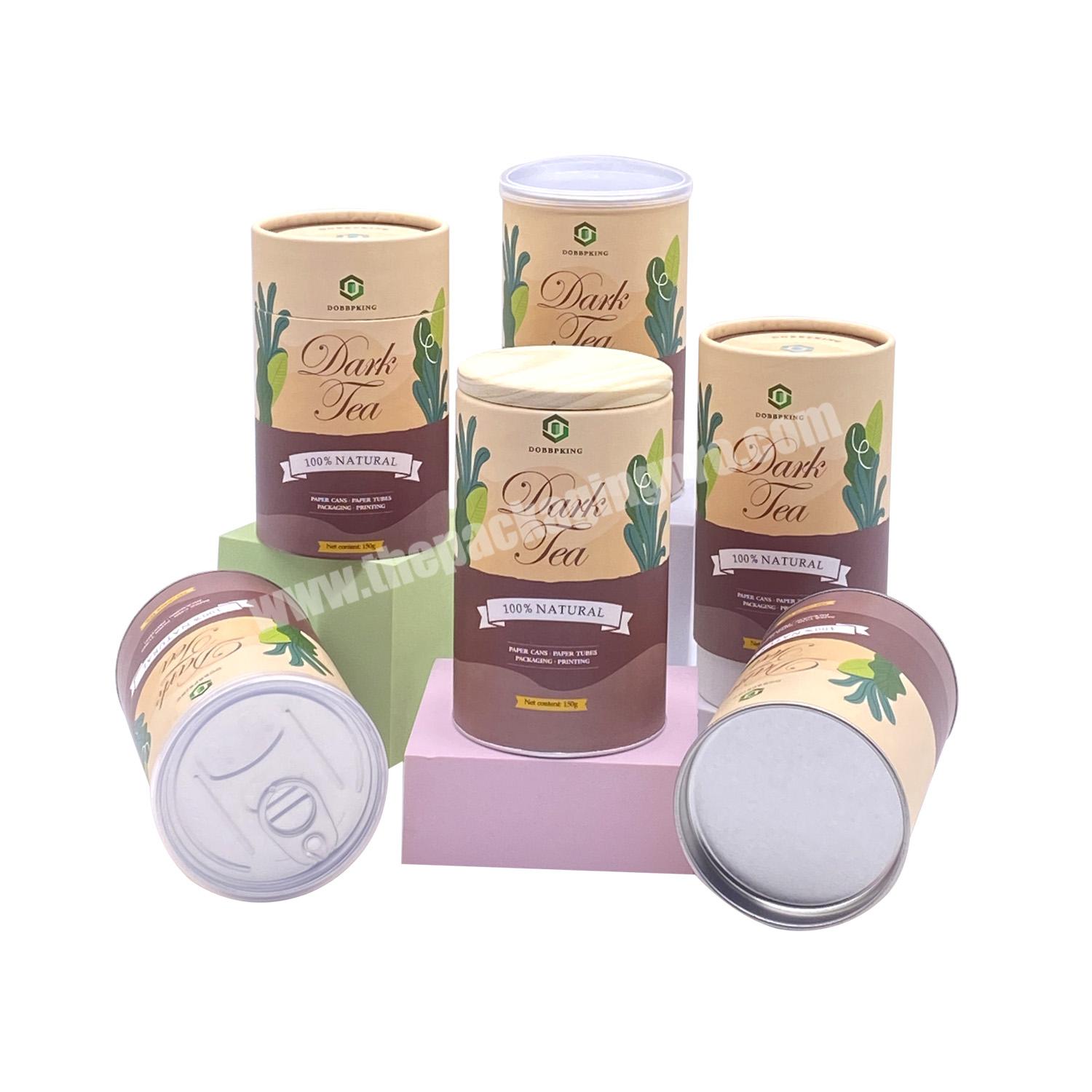 Biodegradable Airtight Food Grade Paper Rigid Tube Salt Packaging Cardboard Containers