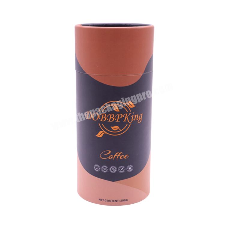 Biodegradable Food Grade Empty Round Cans Cardboard Tube Label Design Packaging With Logo
