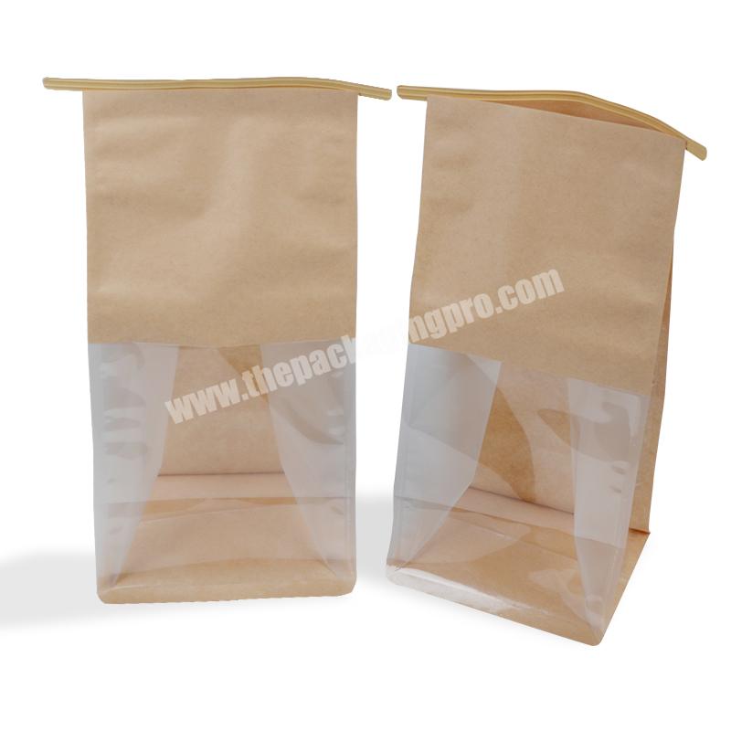 Biodegradable Food Grade Kraft Bread Cookie Take Away Disposable Paper Bag