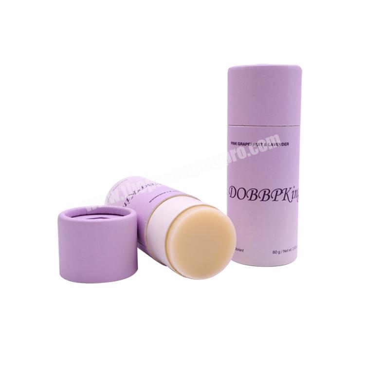 Biodegradable Natural Organic Deodorant Sunscreen Stick Lip Balm Paper Container Cylinder Packaging Push Up Tubes