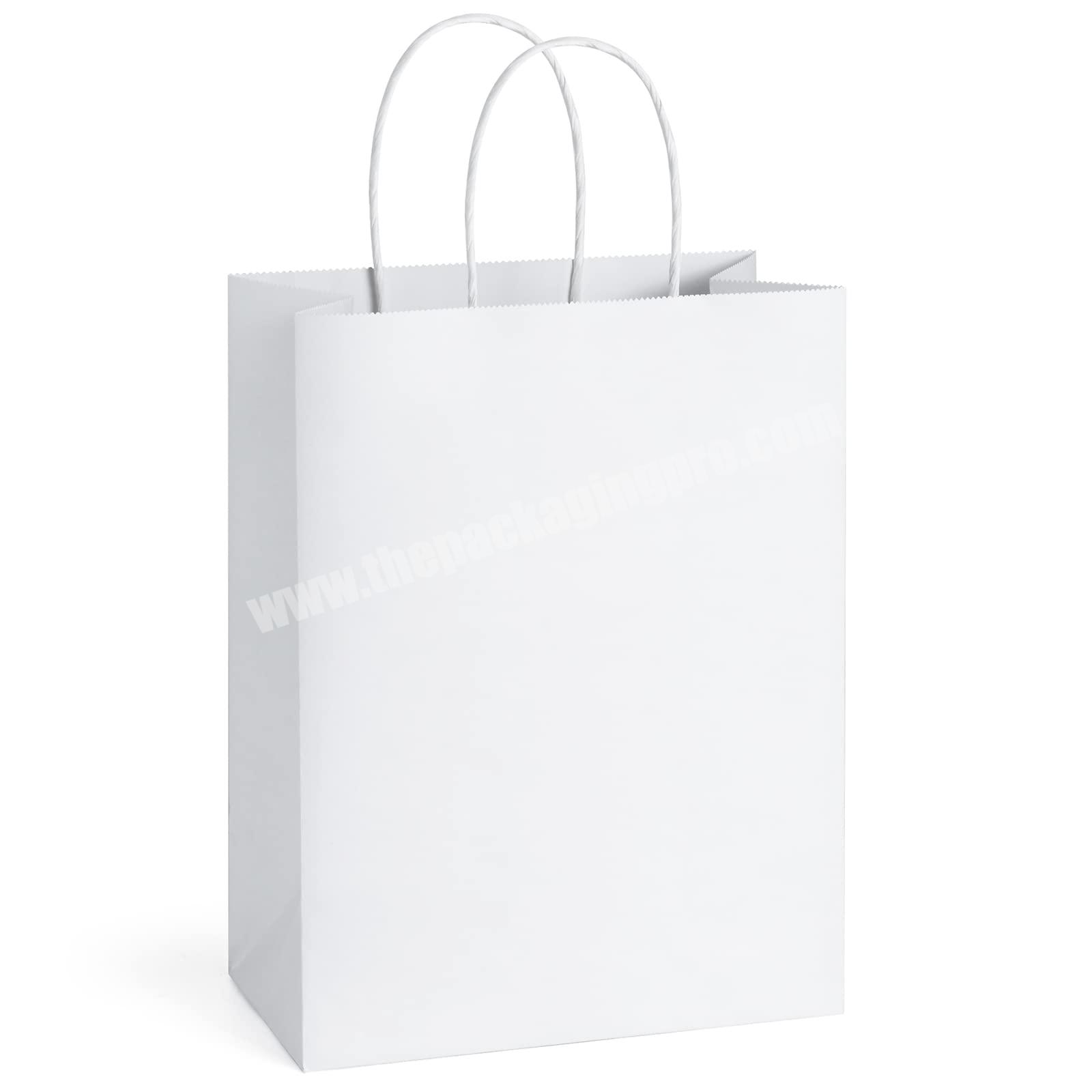 Biodegradable bolsa de papel black white kraft takeaway carry out shopping paper gift bag for groceries restaurant