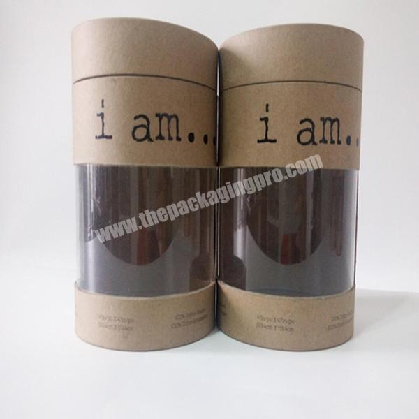 Biodegradable tshirt tube packaging with clean window