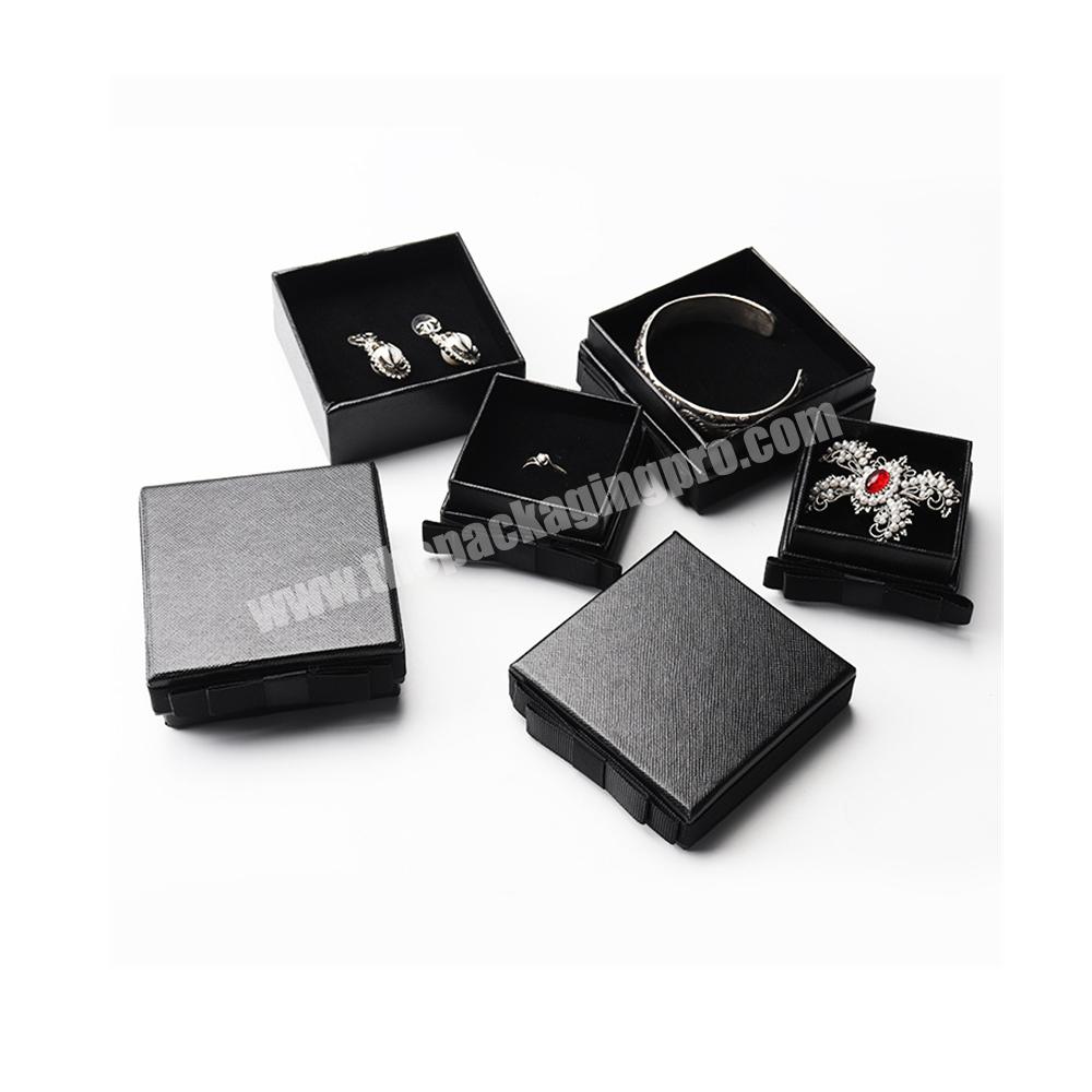 Black Jewelry Box Blue Packaging Custom Set Bracelet Cardboard Boxes