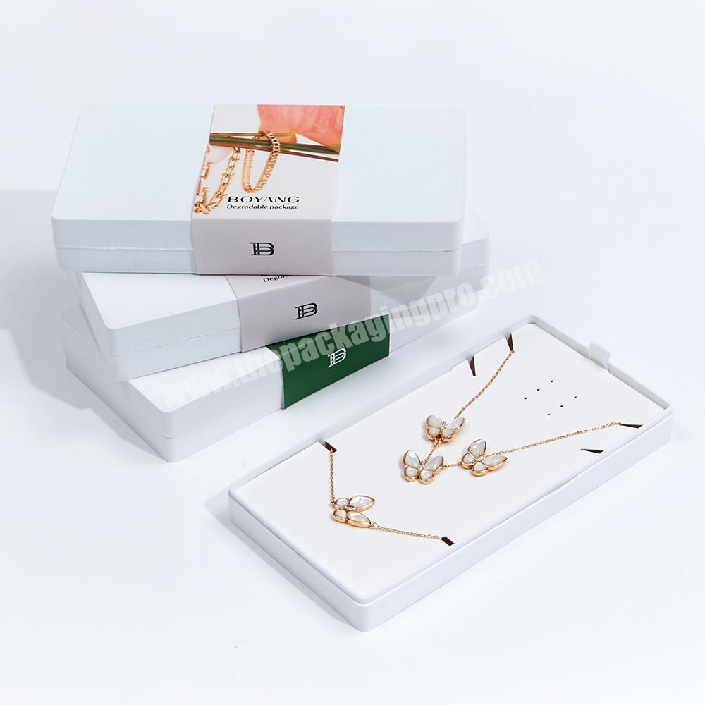 Boyang Custom Biodegradable Paper Jewelry Boxes Earrings Bracelet Necklace Box Packaging