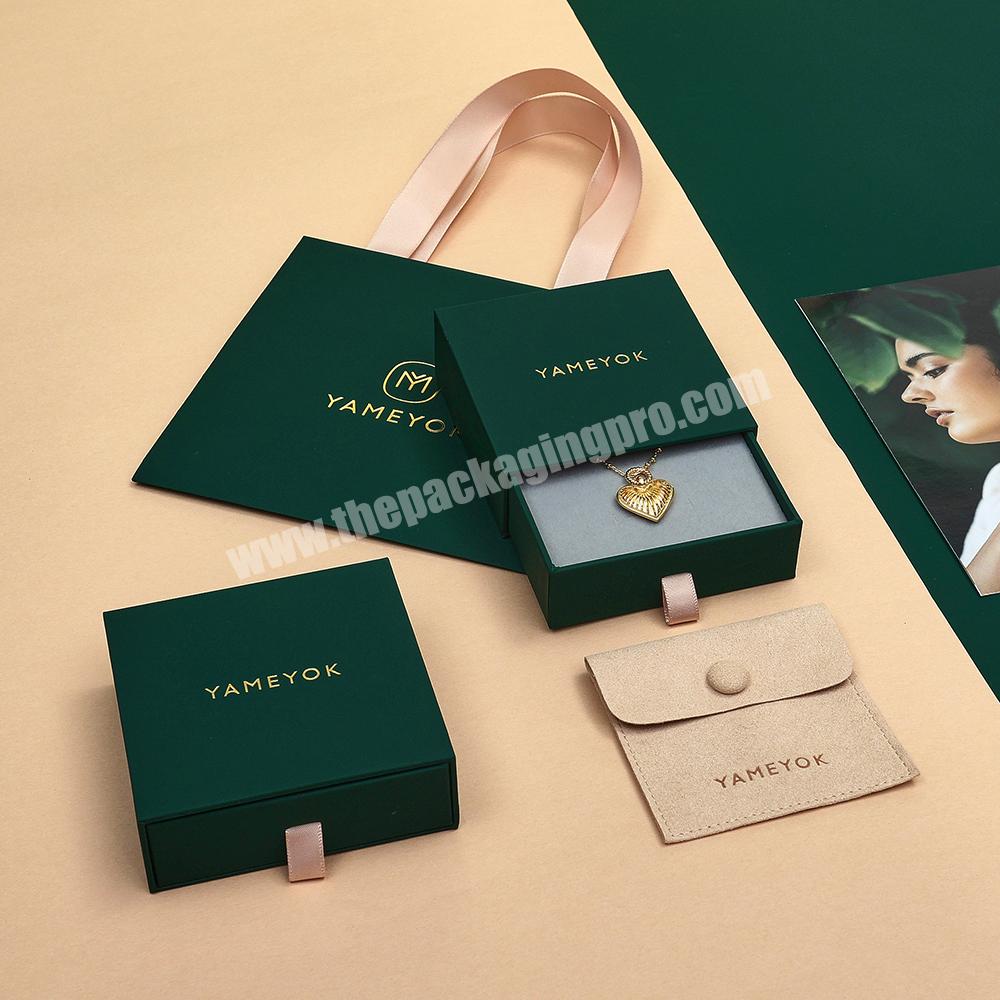 Boyang Custom Cardboard Paper Sliding Earring Bracelet Ring Necklace Packaging Jewelry Drawer Box