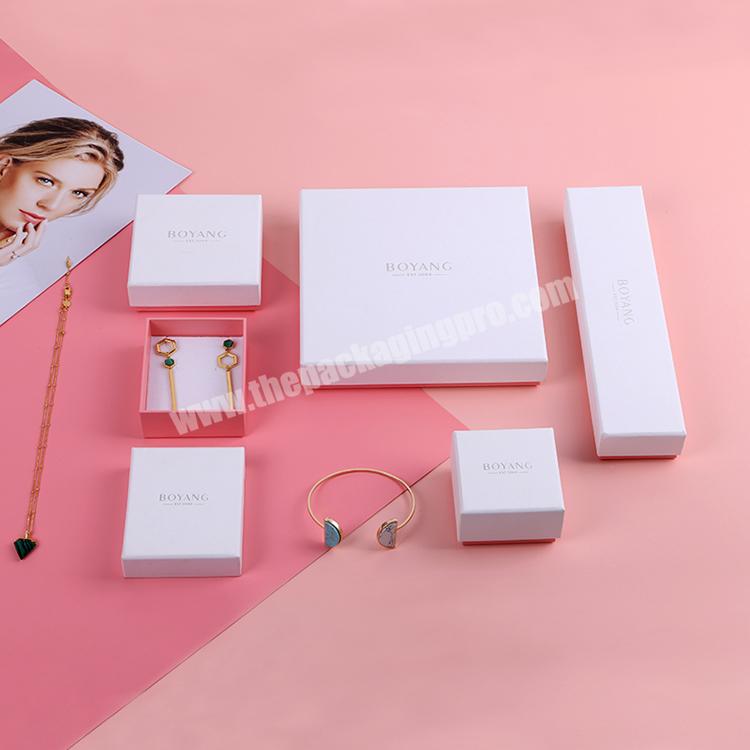 Boyang Custom Earring Bracelet Jewelry Packaging Box Paper Jewelry Packing Box