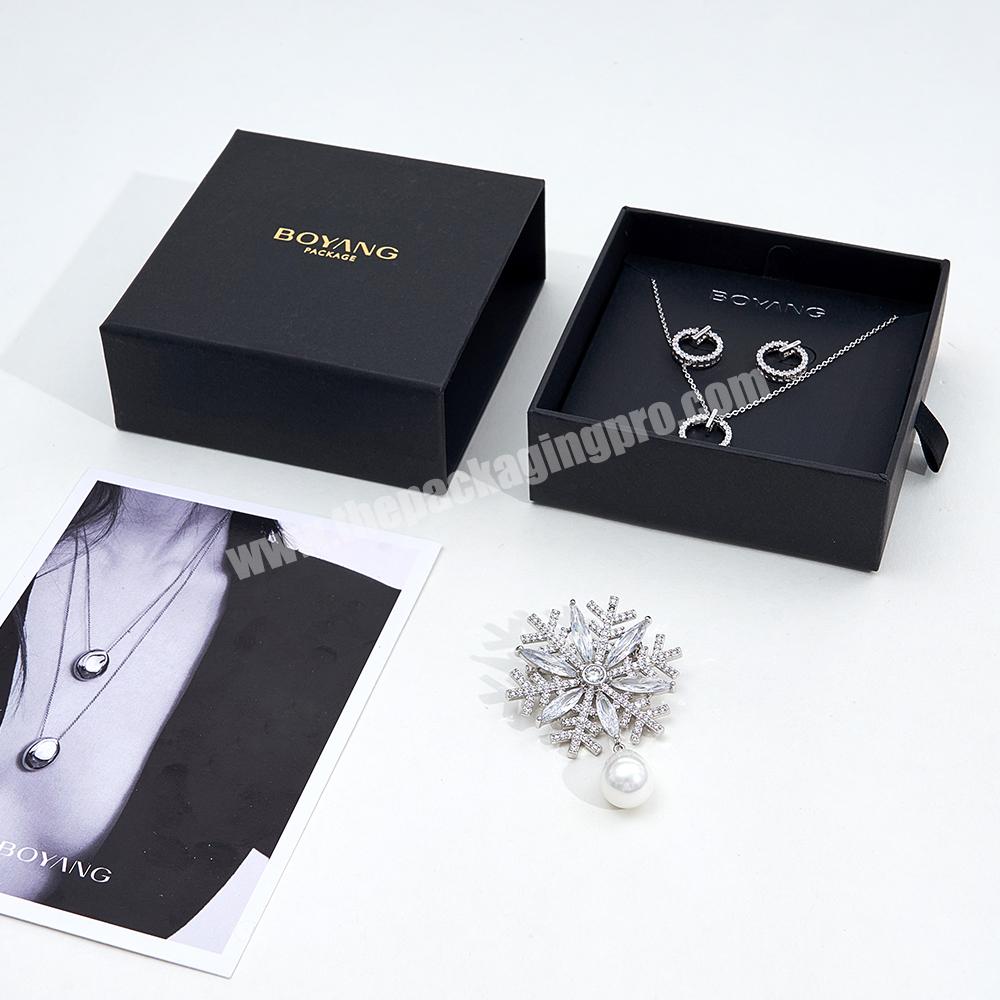 Boyang Custom Earring Necklace Jewellery Ring Packaging Jewelry Box with Logo