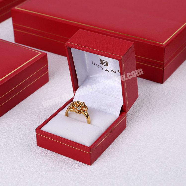 Boyang Custom Fancy Paper Wedding Ring Packaging Paper Jewelry Box