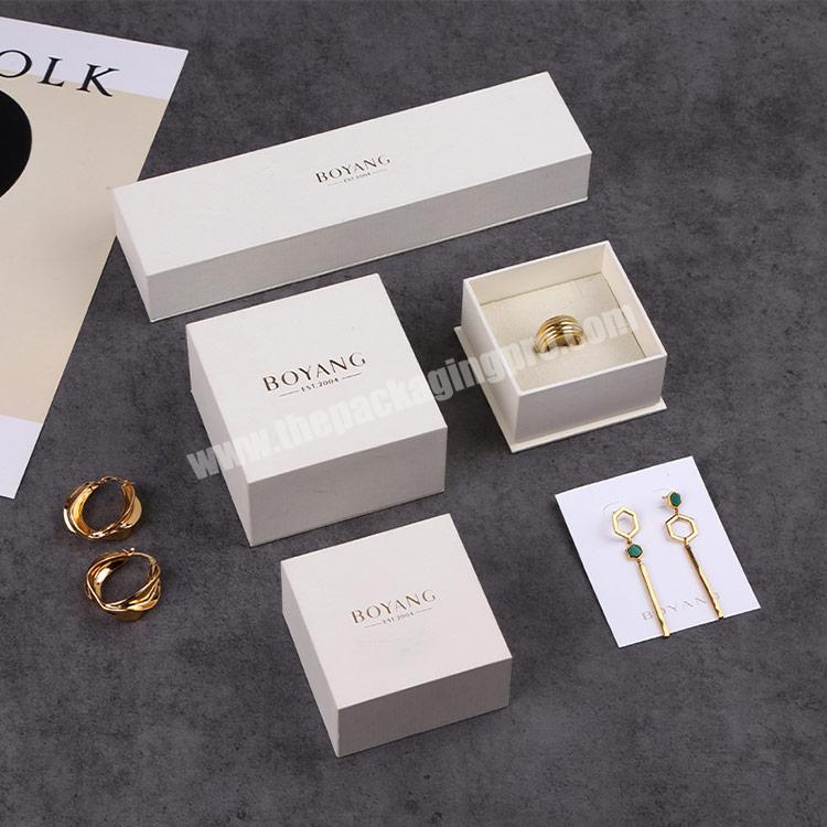 Boyang Custom Jewelry Box Packaging Wedding Ring Earrings Pendant Jewellery Packaging Box