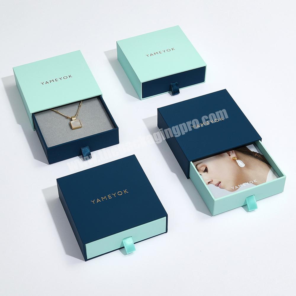 Boyang Custom Logo Cardboard Luxury Drawer Jewellery Gift Paper Box Packaging Jewelry Boxes