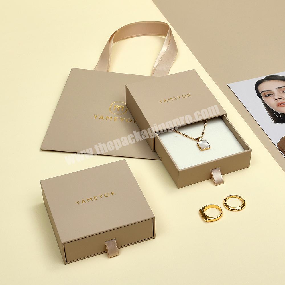 Boyang Custom Logo Drawer Sliding Cardboard Paper Luxury Gift Jewelry Box Packaging